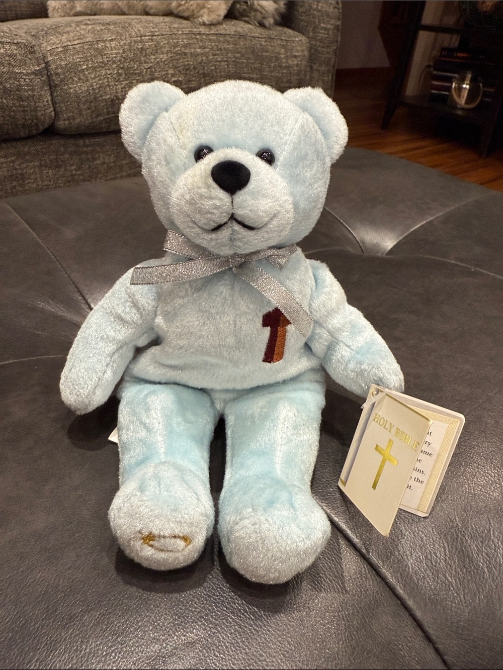NWT Original Holy Bears - Purity Bear Light Blue Plush Teddy - Baptism Gift